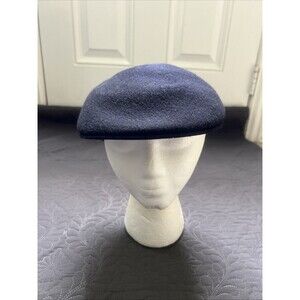 RARE VTG Moores London Flat Cap Black Wool Made England Ivy Newsboy Hat SZ 7/57